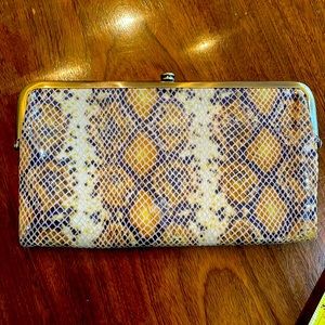 Hobo snake skin clutch